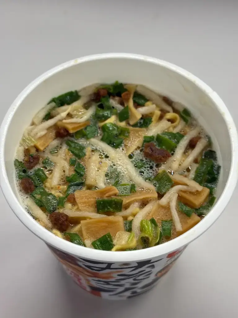 新みそきんお湯いれ5分後開封